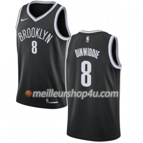 Maillot Basket Homme Brooklyn Nets Spencer Dinwiddie 8 Nike 2017-18 Noir Swingman